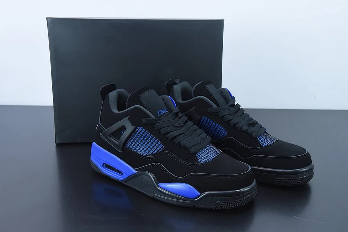 NK AJ 4 Retro "Black/Military Blue"